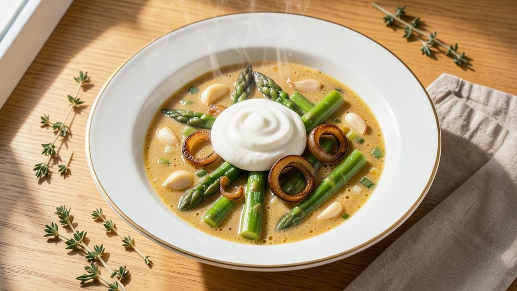 Best Cream of Asparagus Soup Recipe Ever: Velvety Green Richness With Crispy Topping