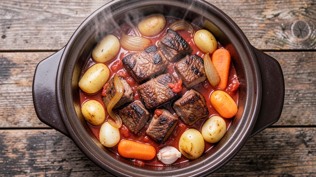 Beef Stew and Tomato Soup Crock Pot Recipe: Dual-Pot Comfort in One Meal