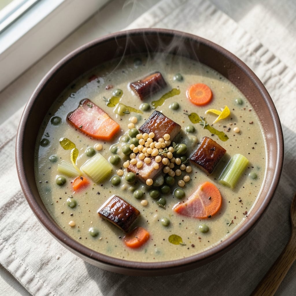 5-Star Split Pea and Ham Soup Recipe: Smoky Ham and Toasted Barley Depth