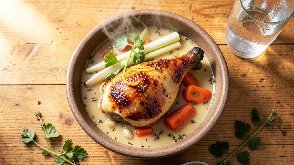 Baked Chicken Soup Recipe: Herb-Infused Broth With Golden-Crusted Chicken