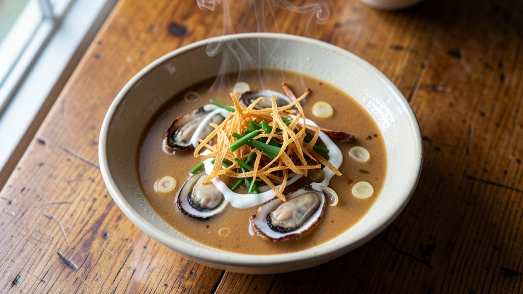 Brennan's Oyster Soup Recipe: Crispy Celery Crowns Over Silky Broth