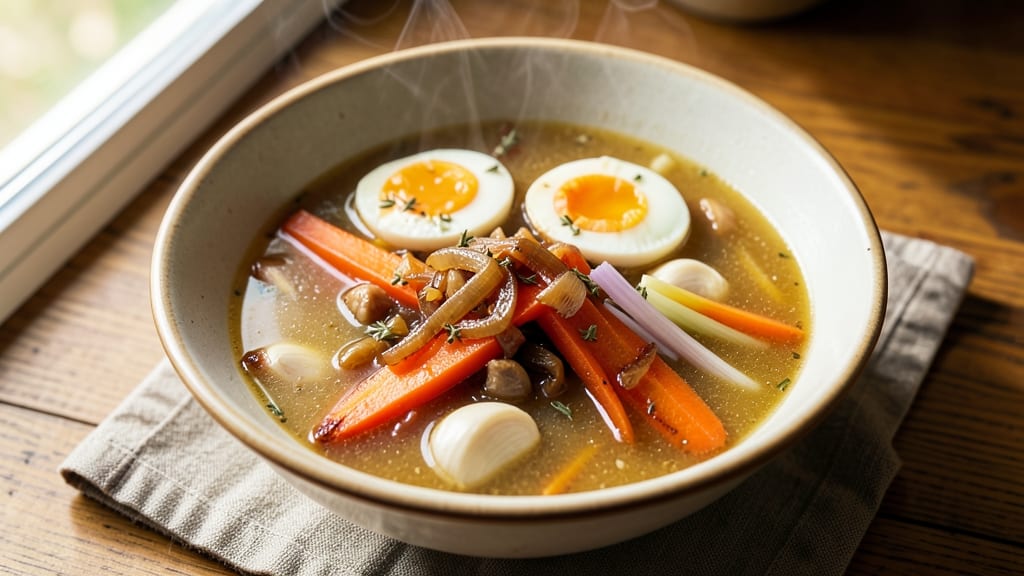 Bone Broth-Based Soup Recipe: Umami-Rich Depth With Silky Egg Ribbons