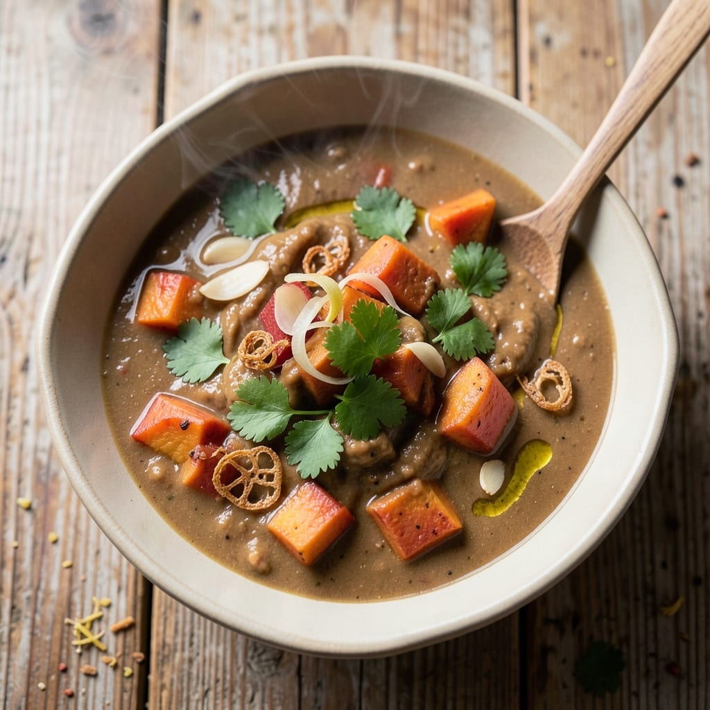 African Peanut Sweet Potato Soup Recipe: Nutty-Spiced Comfort with Earthy Depth
