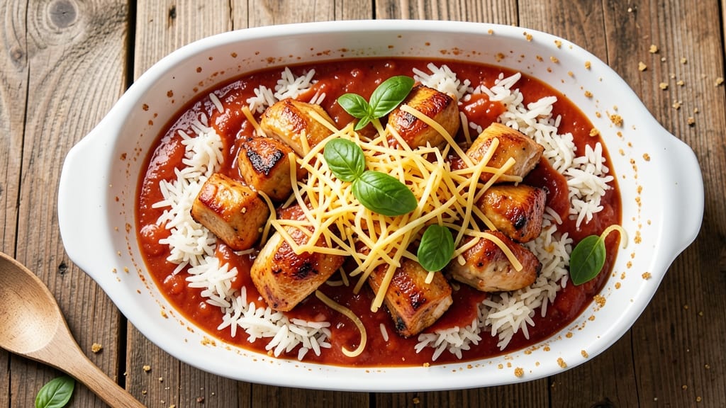 Campbell's Soup Baked Chicken and Rice Recipe: Golden Crust, Creamy Cheese Swirls