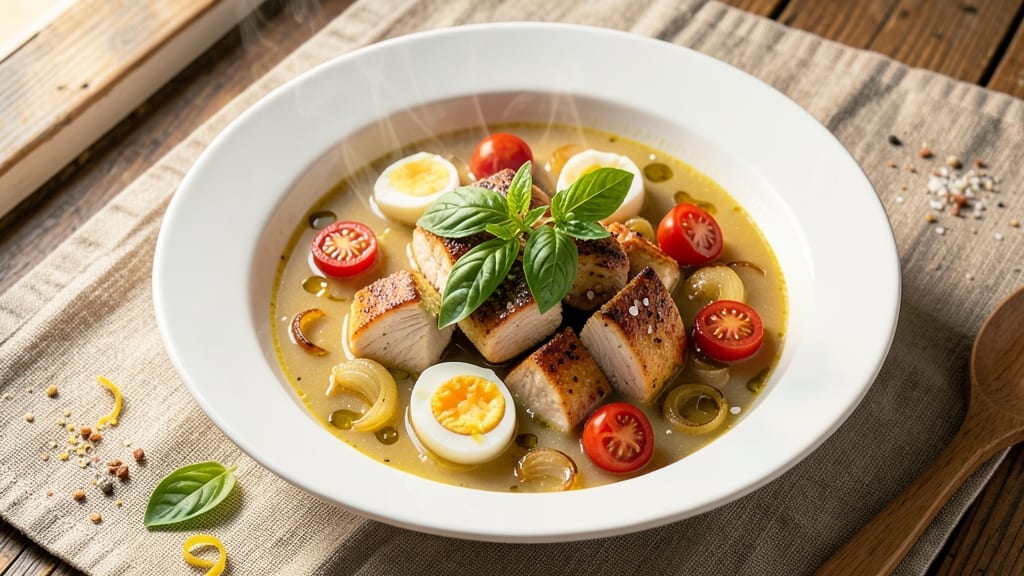 Basil Chicken Soup Recipe: Herbed Broth With Silky Egg Ribbons