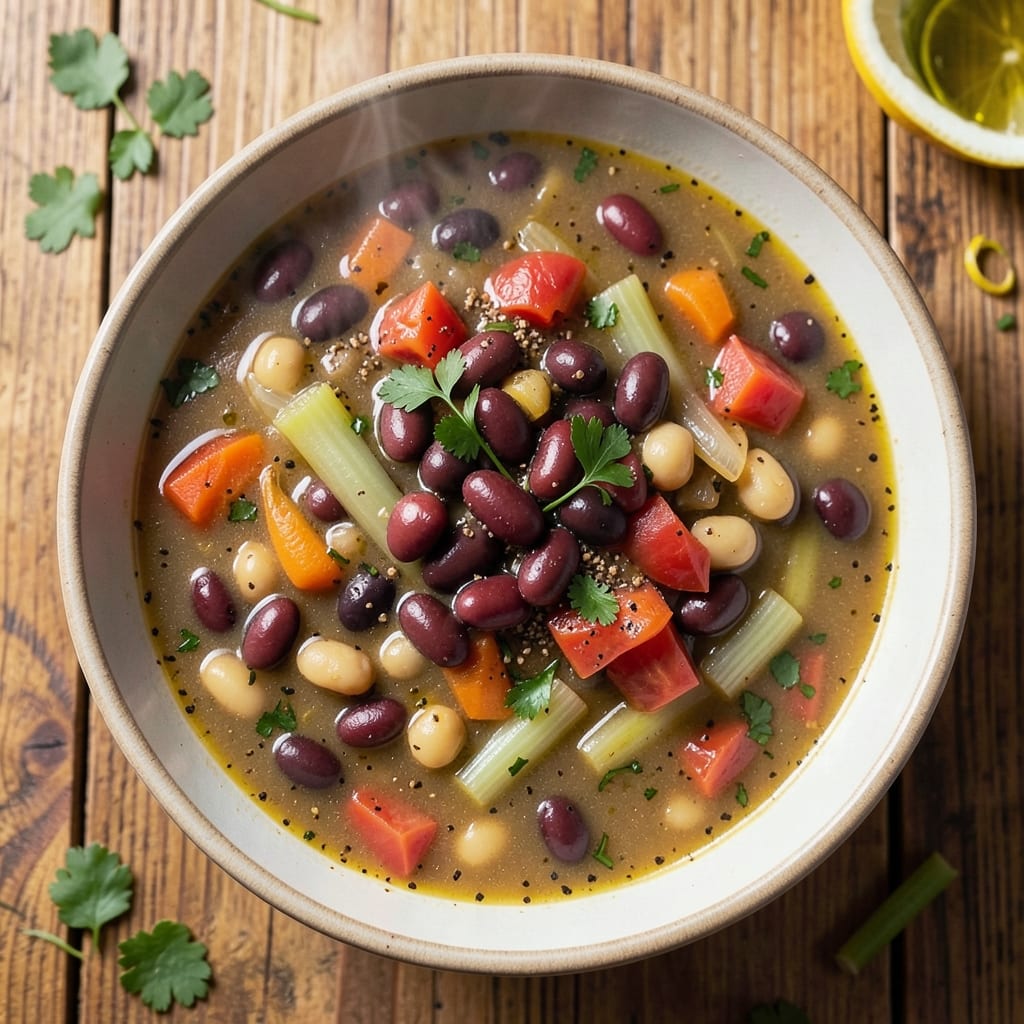 3 Bean Soup Recipe Crock Pot: Slow-Cooked Trio of Beans with Smoky Tomato Depth