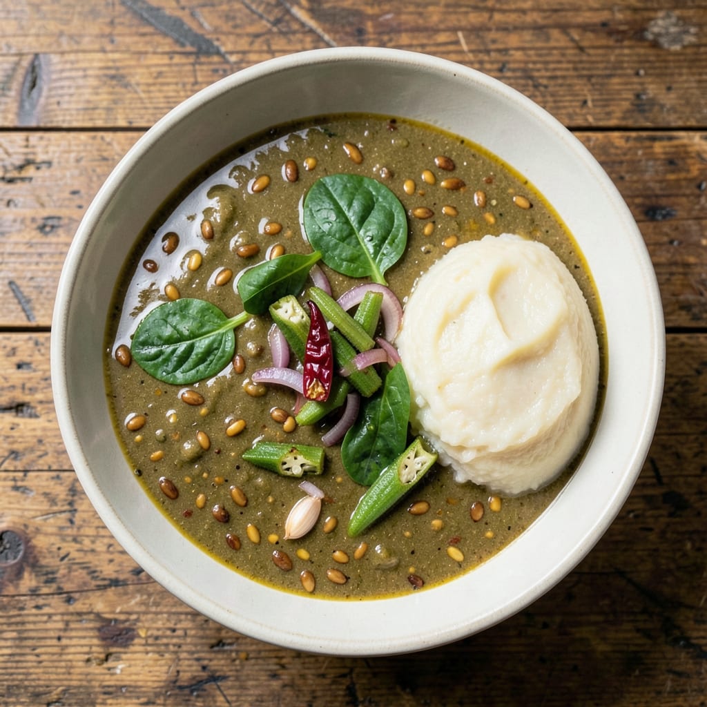 African Egusi Soup and Fufu Recipe: Nutty Seed and Starch Harmony