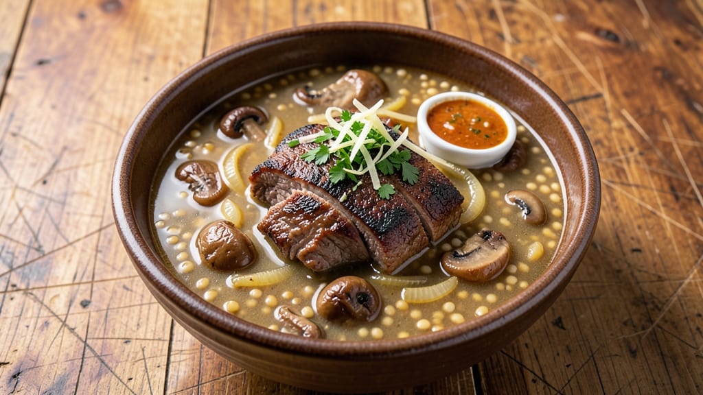 Beef Mushroom Barley Slow Cooker Soup Recipe: Deep Umami Richness With Chewy Barley