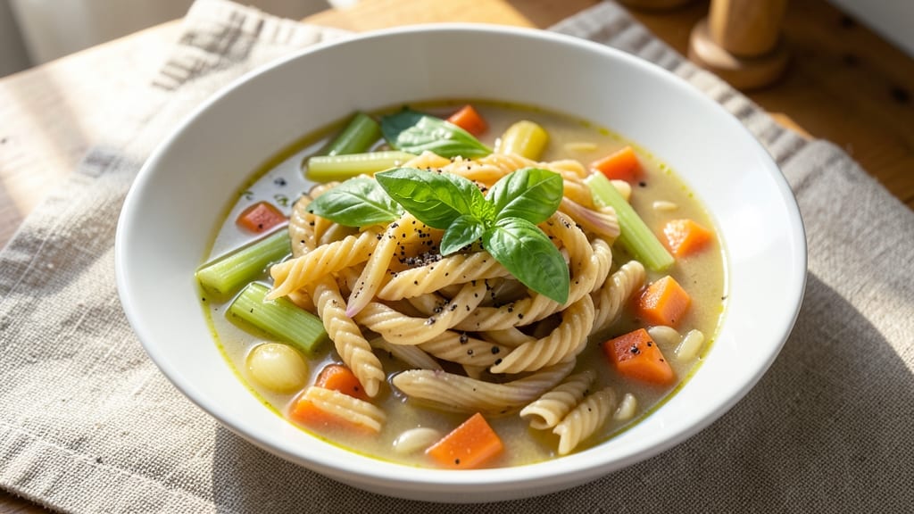 Barilla Vegetable Soup Recipe: Celery Crown Crunch Meets Herbed Creaminess
