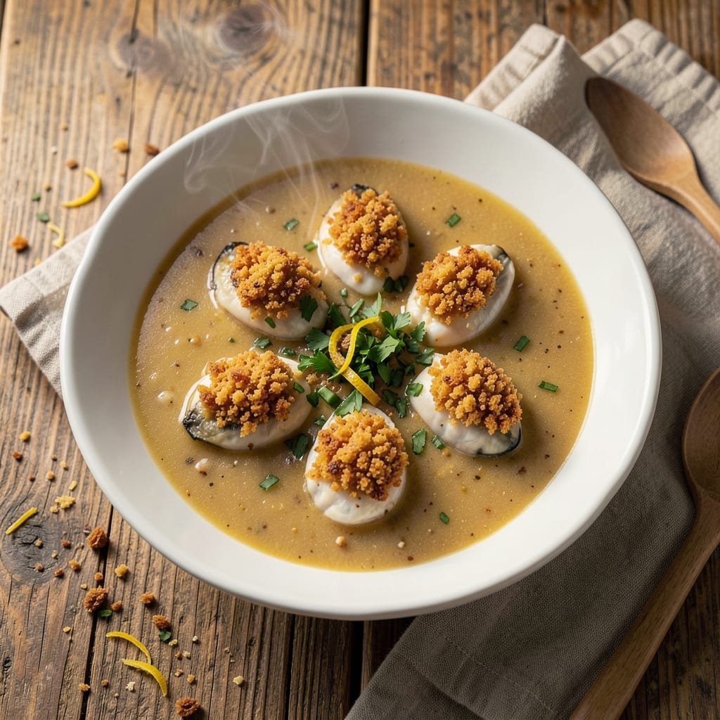 Acme Oyster Rockefeller Soup Recipe: Crispy Breaded Bites in Creamy Tomato Broth