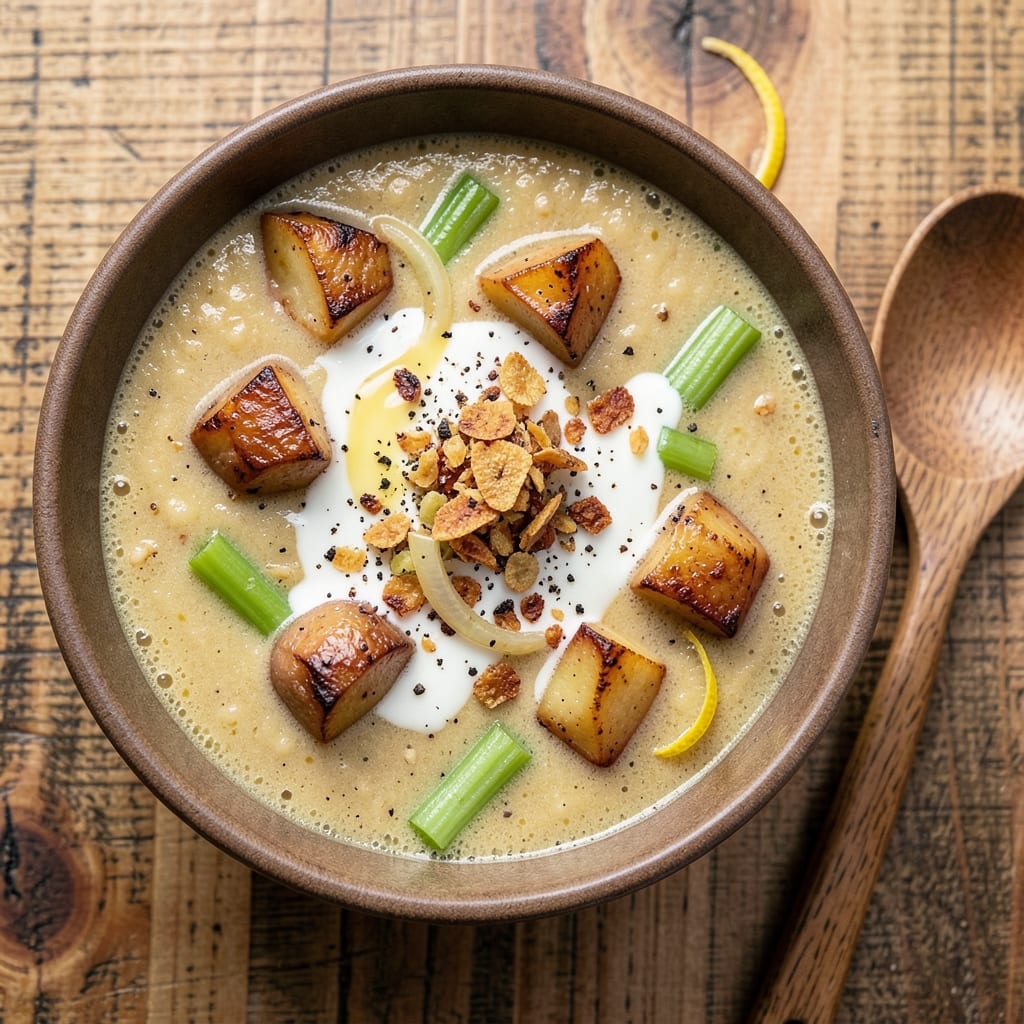Allison's Baked Potato Soup Recipe: Crispy Top, Velvety Cream Without Blending