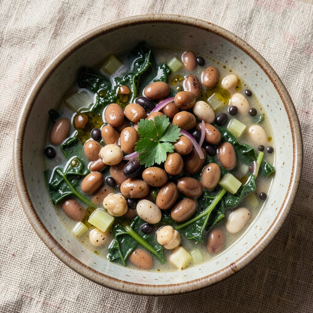 5 Bean Soup Recipe With Canned Beans: Smoky-Spiced Simmer With Toasted Garlic Crunch