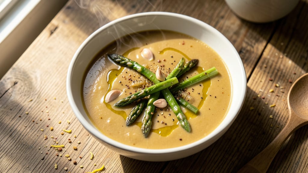 Asparagus Soup Recipe Dairy Free: Silky Smooth With Celery Crown Crunch
