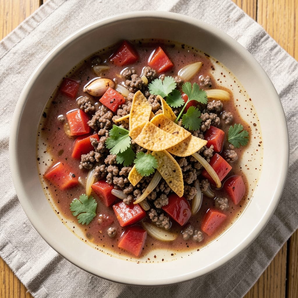 9-Can Taco Soup Recipe: Layered Spice and Crunch Without the Mess