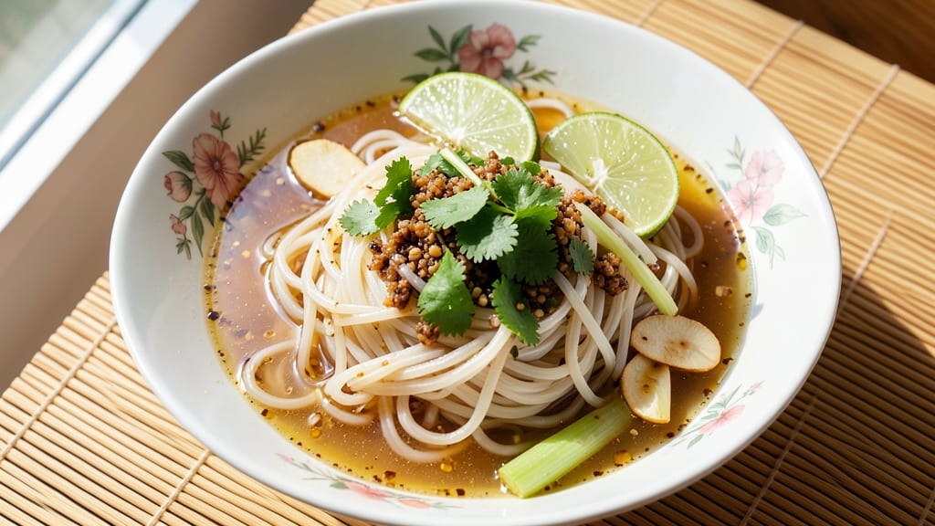Bean Thread Noodles Soup Recipe: Silky Rice Noodles in Fragrant Ginger-Lime Broth