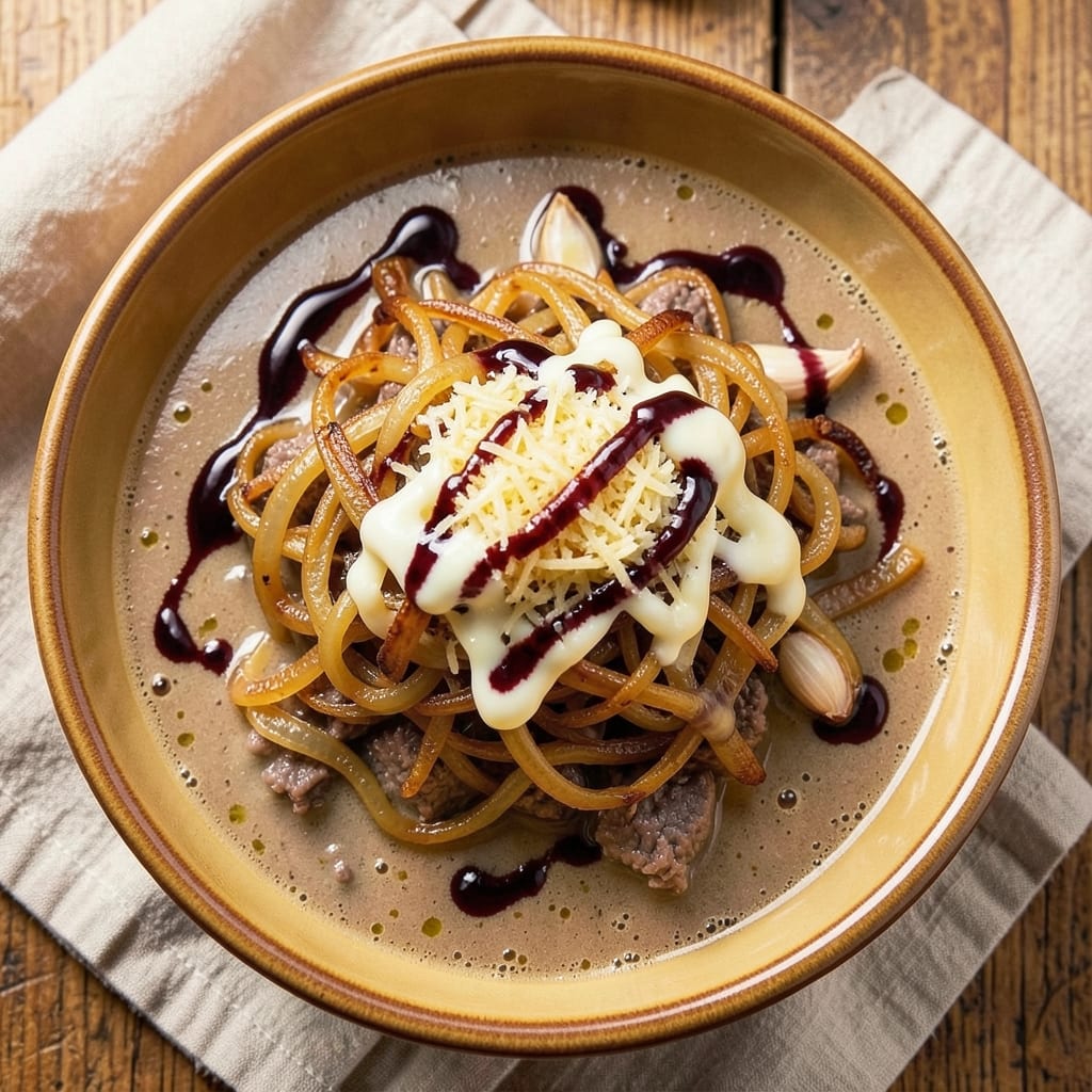 Alcohol-Free French Onion Soup Recipe: Crispy Top, Deep Umami Magic