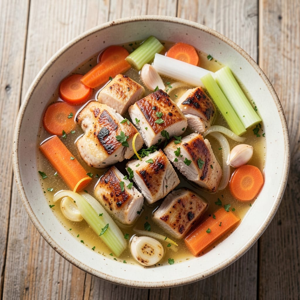 ABC Chicken Soup Recipe: One-Pot Comfort with Crispy Noodle Topping