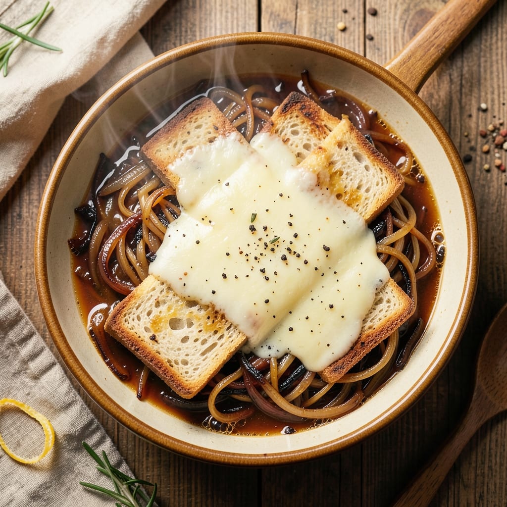 5 Star Onion Soup Recipe: Golden Gratin Crunch With Caramelized Layers