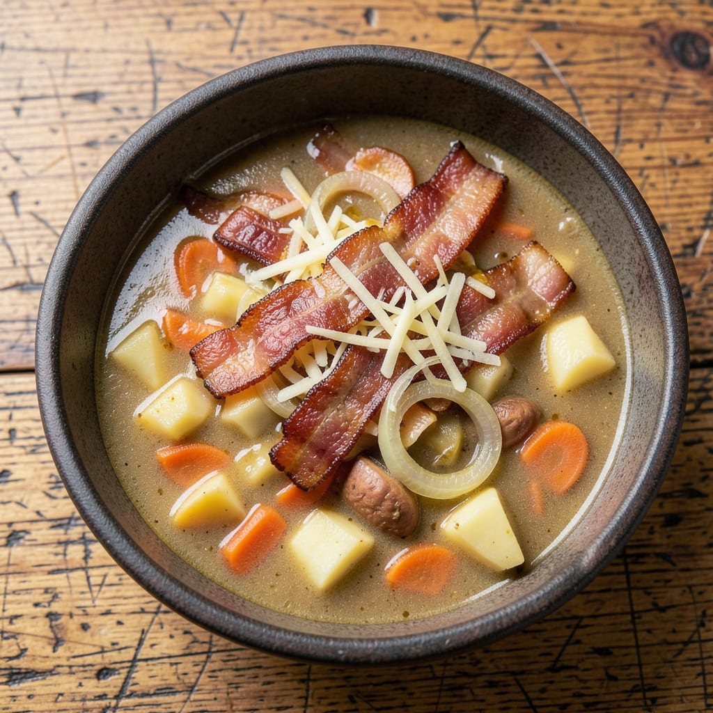 54th Street Bar and Grill Potato Soup Recipe: Smoky Bacon and Gruyère Velvety Richness