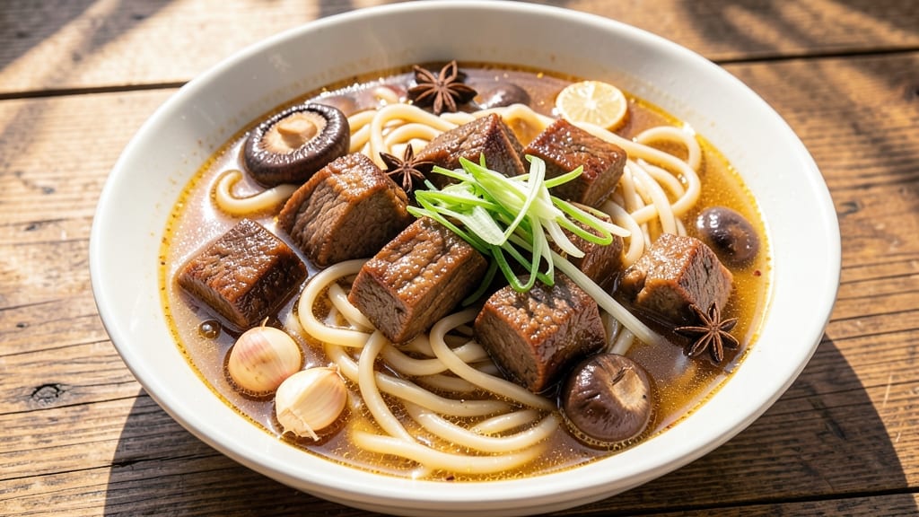 Authentic Chinese Beef Noodle Soup Recipe: Fragrant Five-Spice Broth with Silky Egg Ribbons