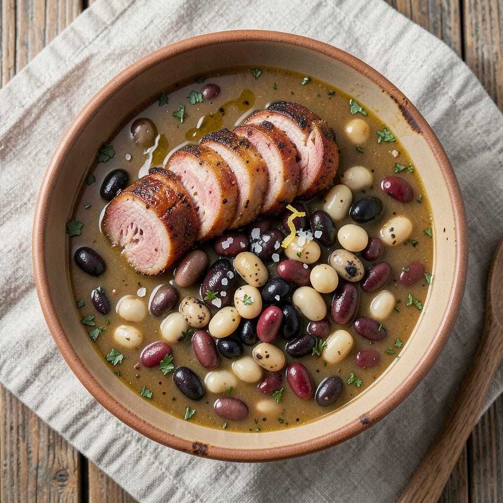 15 Bean Soup With Italian Sausage Recipe: Smoky Sausage and Pantry Beans in One Pot