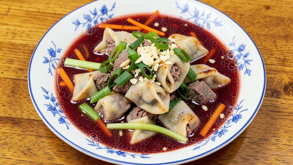 Beef Wonton Soup Recipe Panlasang Pinoy: Crispy Wonton Strips Over Rich Beef Broth