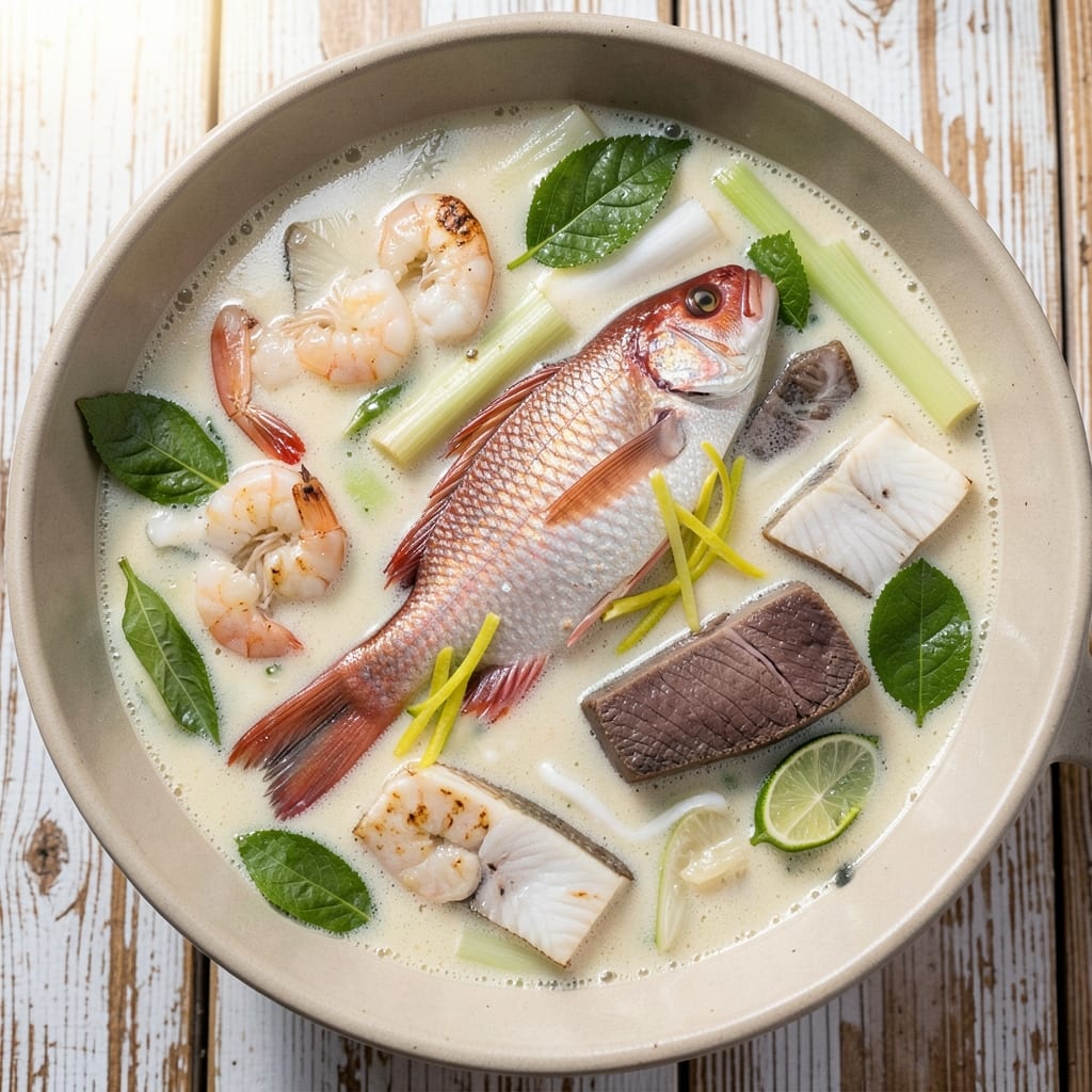 7 Fish Soup Recipe: Fragrant Thai Coconut and Lemongrass Delight