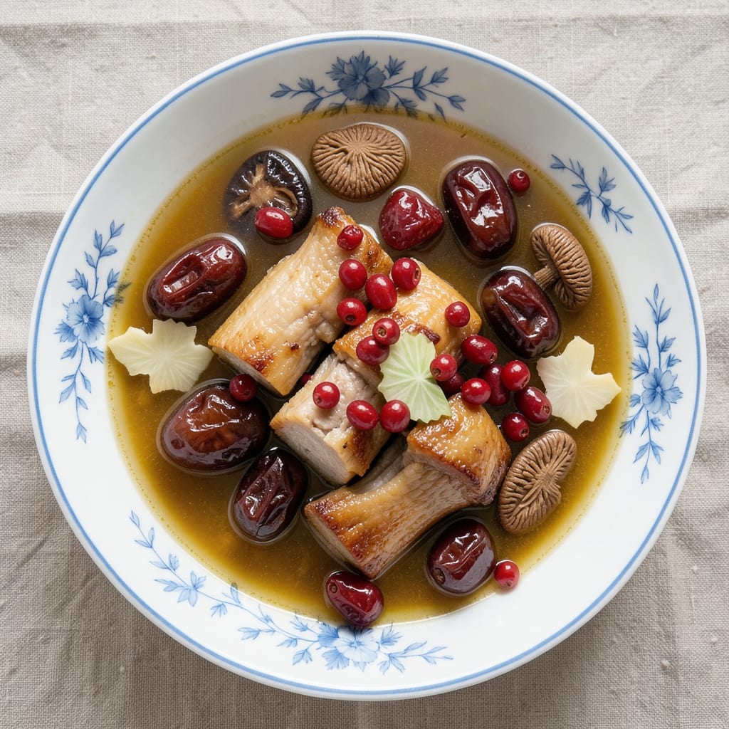 8 Treasure Soup (Mainland China) Recipe: Pork Bones and Mushrooms Simmered to Rich Umami Depth
