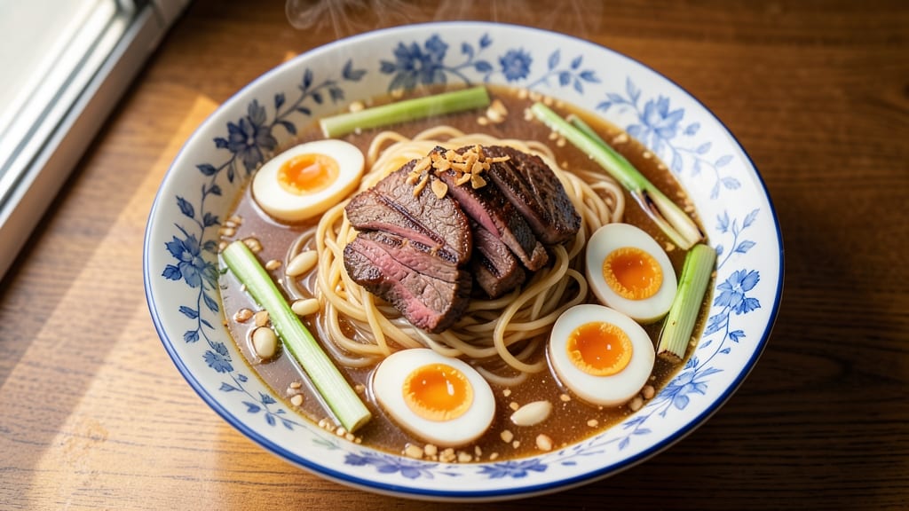 Beef Kway Teow Soup Recipe: Wok-Seared Beef and Silky Egg Ribbons in Fragrant Lemongrass Broth