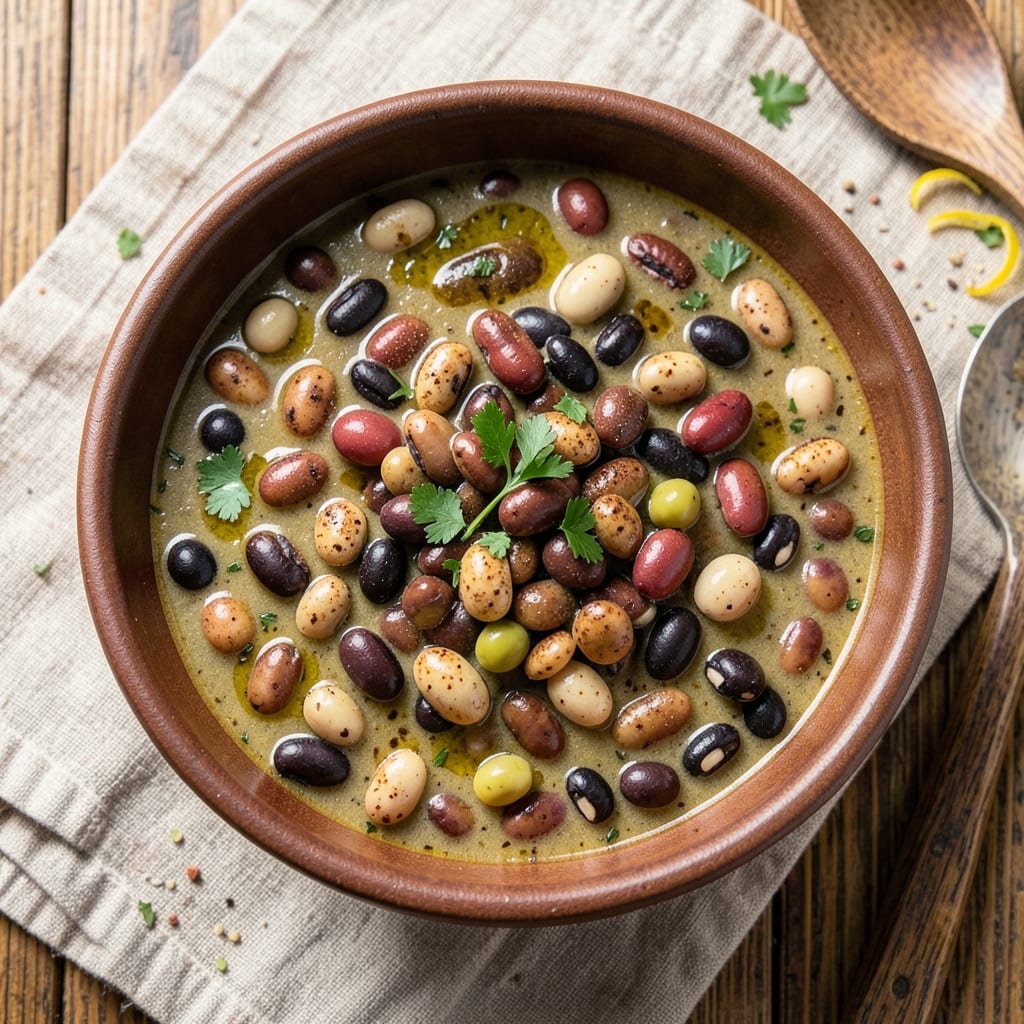 7 Bean Vegetarian Soup Recipe: Pantry Staples Simmered Into Earthy Umami Richness