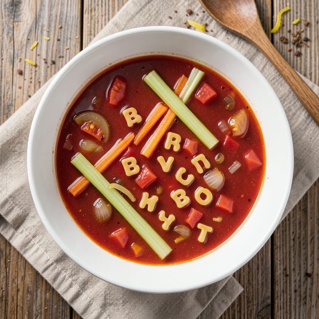 Alphabet Soup Recipe With Tomato: Vibrant Veggie Medley for Picky Eaters