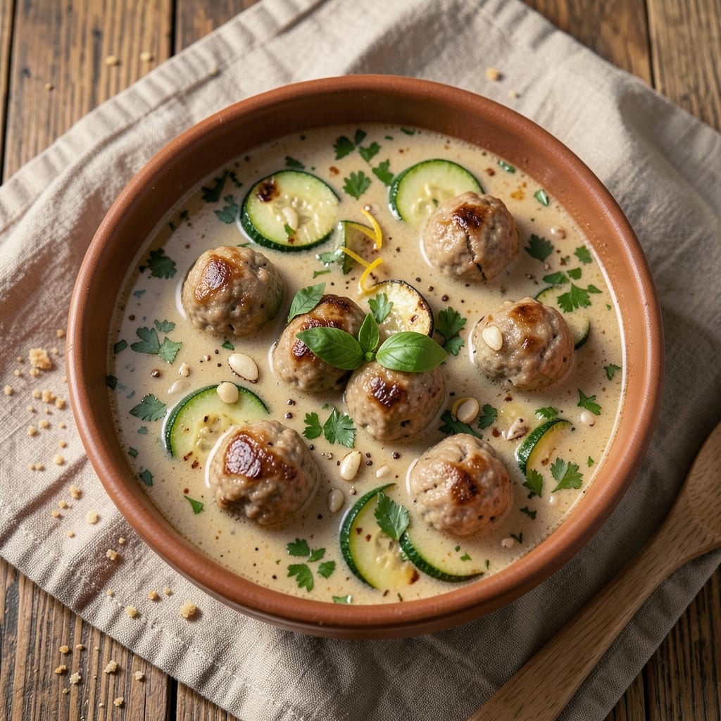 Albondigas Soup Recipe with Zucchini: Herb-Packed Meatballs in Light Broth