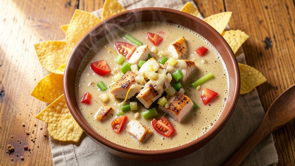 Betty Crocker's Chicken Tortilla Soup Recipe: Crispy Celery Crowns Over Silky Tortilla Ribbons