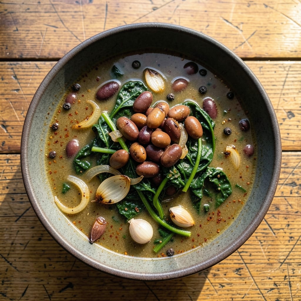 15 Bean Soup With Greens Recipe: Smoky-Spiced Pantry Meal in One Pot