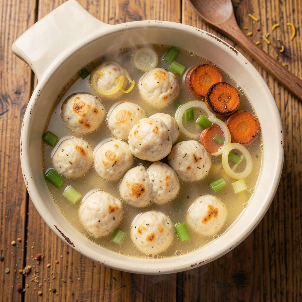 2nd Ave Deli Matzo Ball Soup Recipe: Fluffy Matzo Balls in Rich Chicken Broth