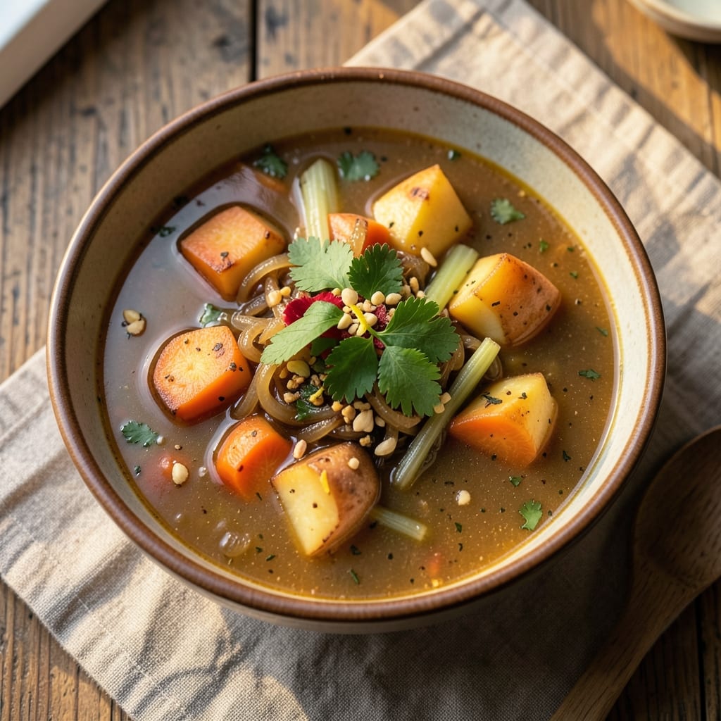 Adam Ragusea's Vegetable Soup Recipe: Herb-Infused Pantry Elegance