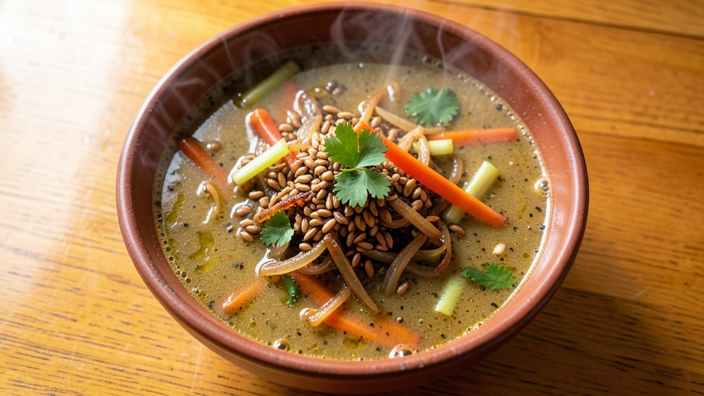 Arabic Freekeh Soup Recipe: Nutty Smokiness With Toasted Grains