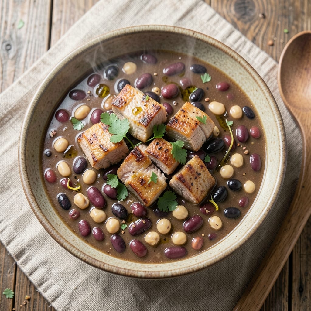 15 Bean Soup Recipe with Pork: Pantry Staples Meet Smoky Bacon Crunch