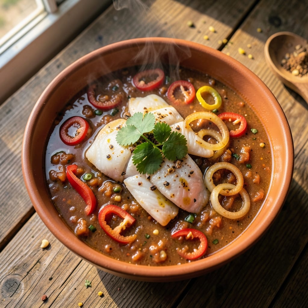 African Fish Soup Recipe: Spiced Tomato-Broth Harmony with Crispy Plantains